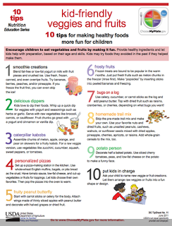 10 TIPS FOR MAKING HEALTHY FOODS MORE FUN FOR CHILDREN